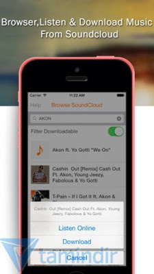 free music downloader iphone için indir
